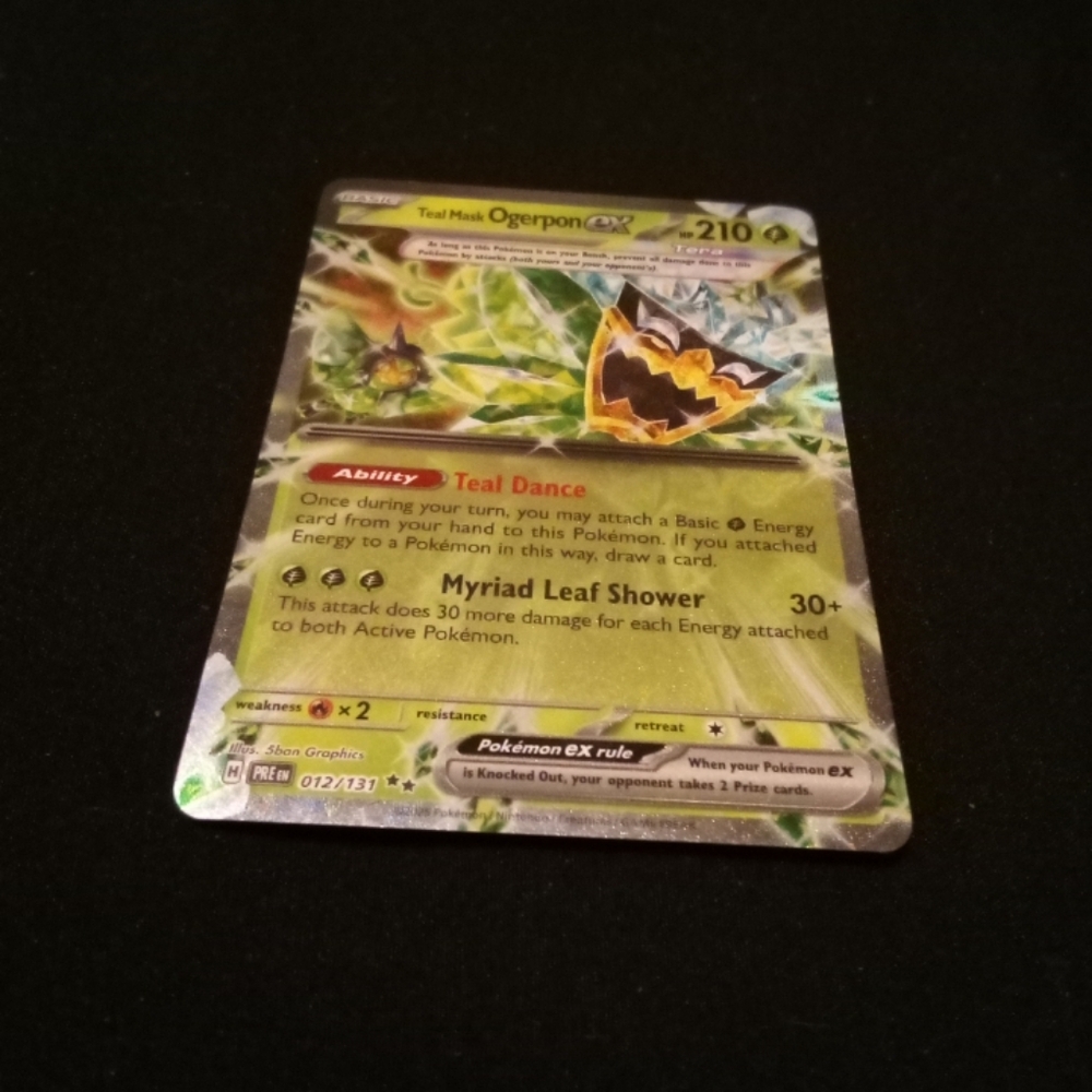 Pokemon Teal Mask Ogerpon ex Prismatic Evolutions Double Rare 012/131 Holo